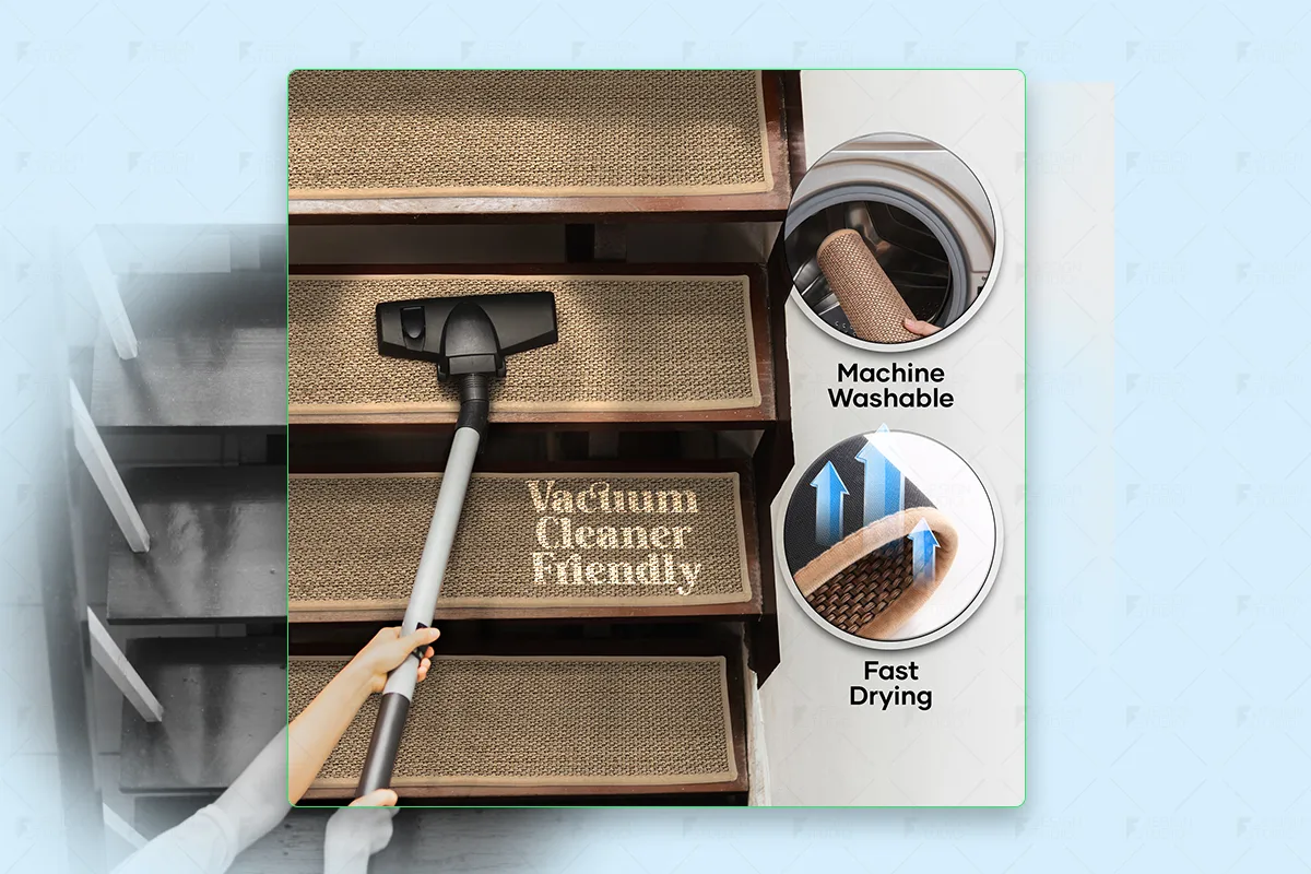 Natural Linen — Vacuum cleaner friendly