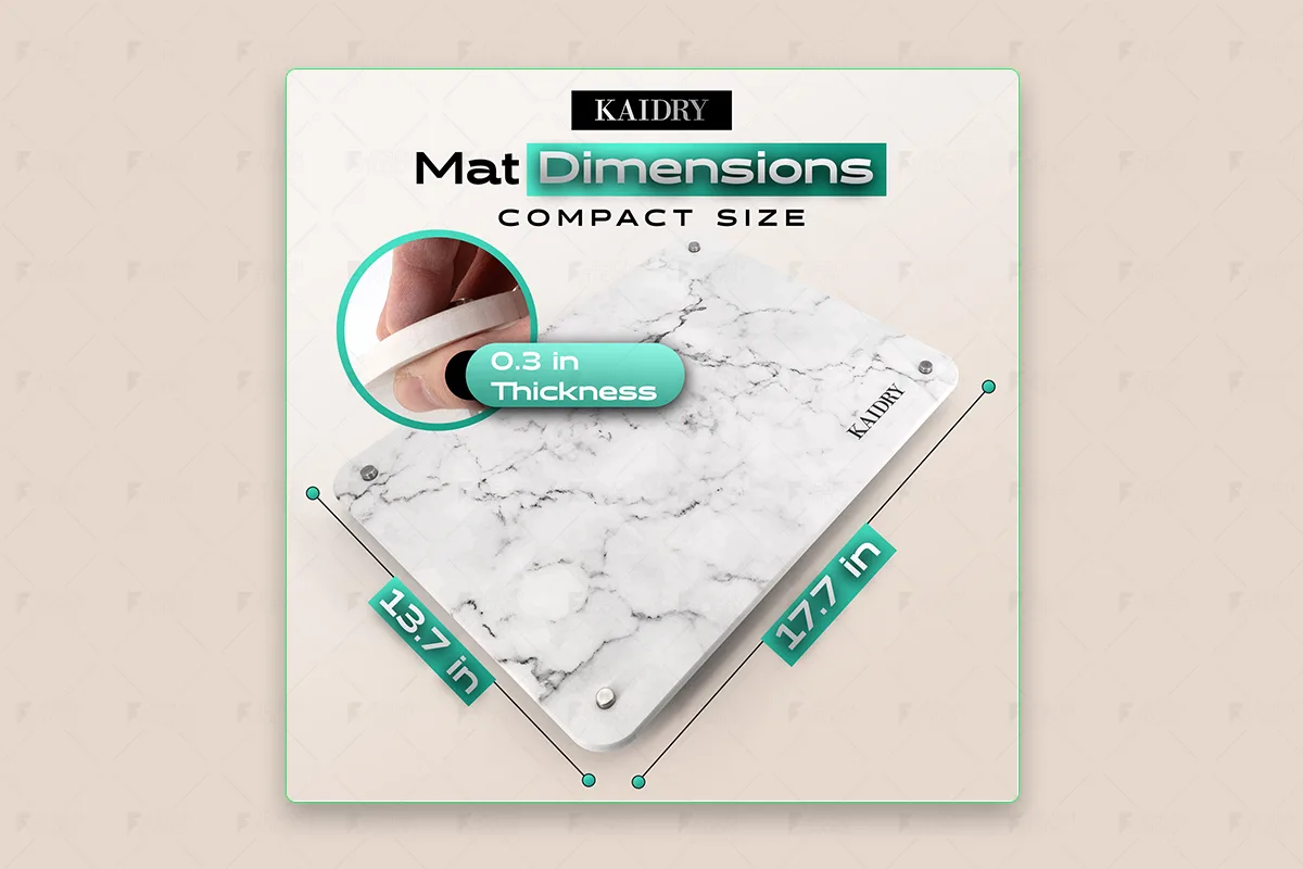 Dish Drying Mat — Mat Dimensions